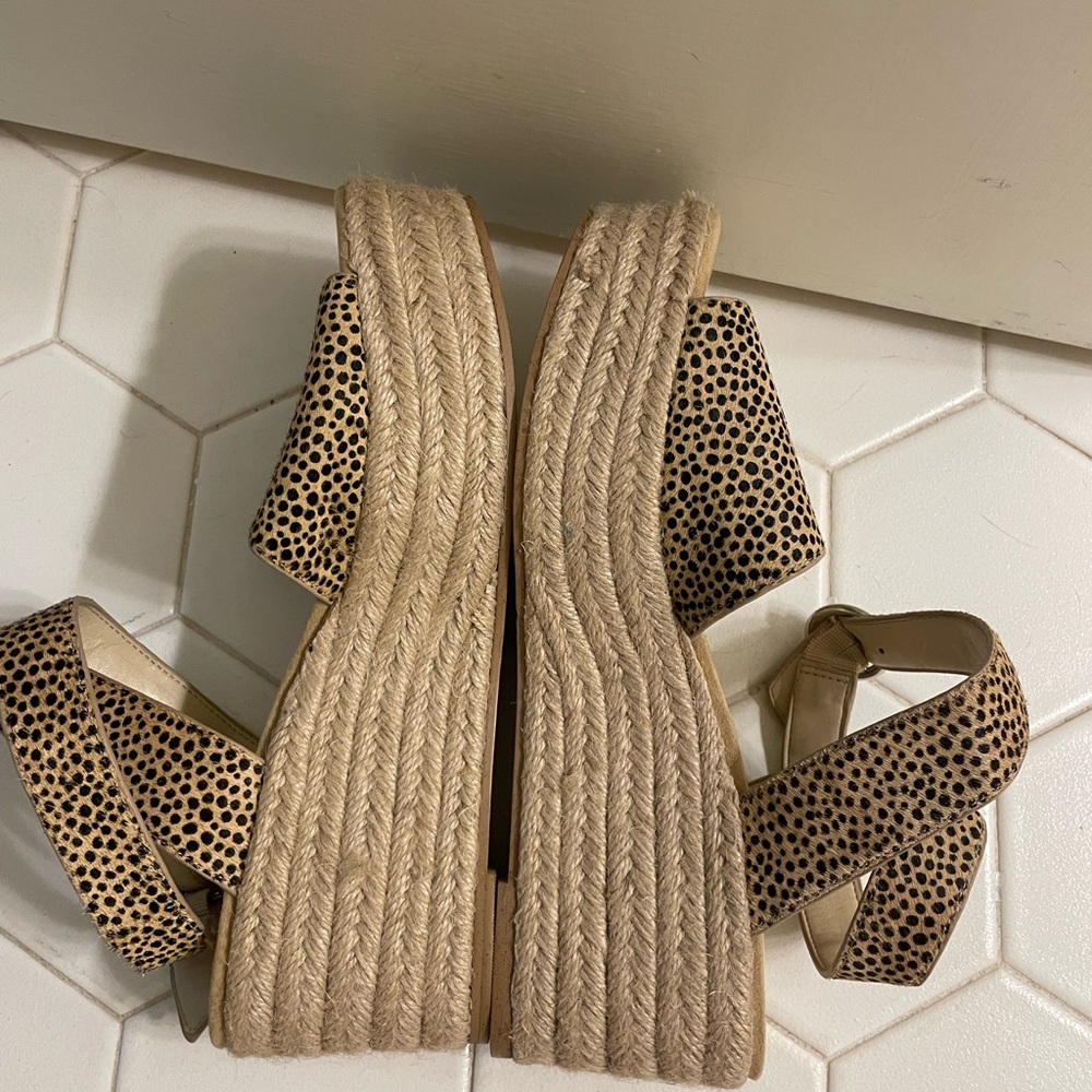 Sole Society Cheetah Print Platform Wedge Sandals - Picture 4 of 6